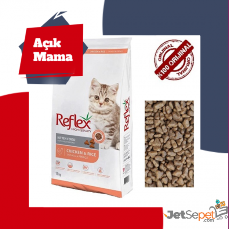 Reflex Kitten Chicken Cat Food Açık Kedi Maması Paketten Bölme 1 kg