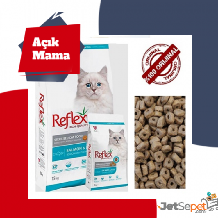Reflex Sterilsed Fish Adult Cat Food Açık Kedi Maması Paketten Bölme 1 kg