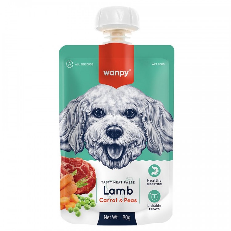 Wanpy Köpek Kuzulu & Havuçlu Et Ezmesi 90 gr
