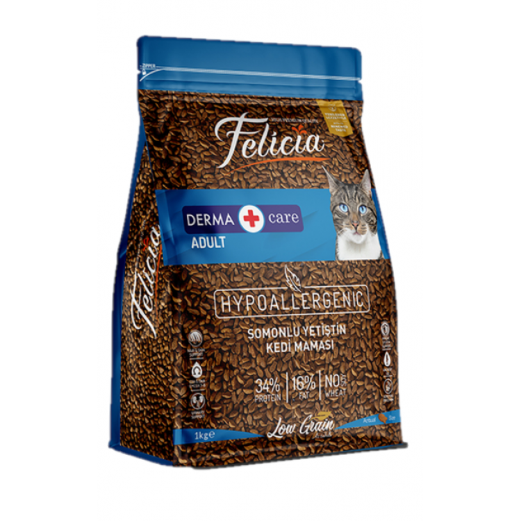 Felicia Somonlu Az Tahıllı HypoAllergenic Yetişkin Kedi Maması 1 kg
