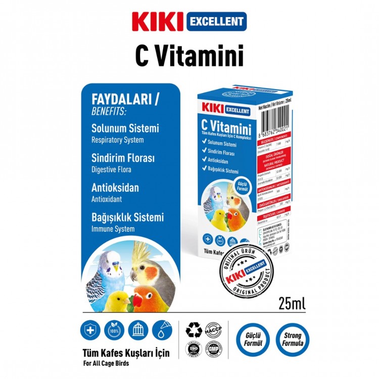 KİKİ Excellent Kuş C Vitamini 25 ml